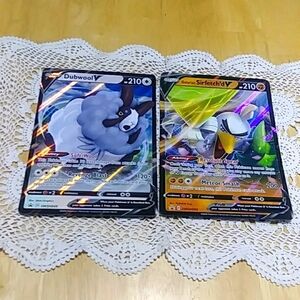 Pokemon Jumbo Oversized Trading Cards, Dubwool and Sirfetch'd